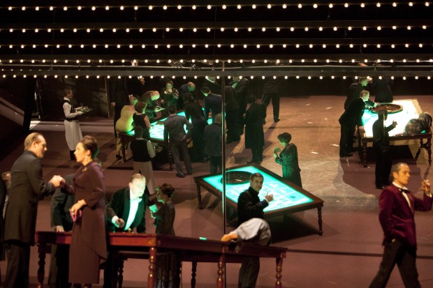 Scène uit De speler (vierde akte)