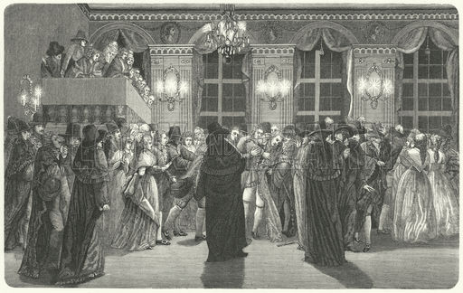 Assassination of King Gustav III of Sweden at a masked ball at the Royal Opera House in Stockholm, 1792