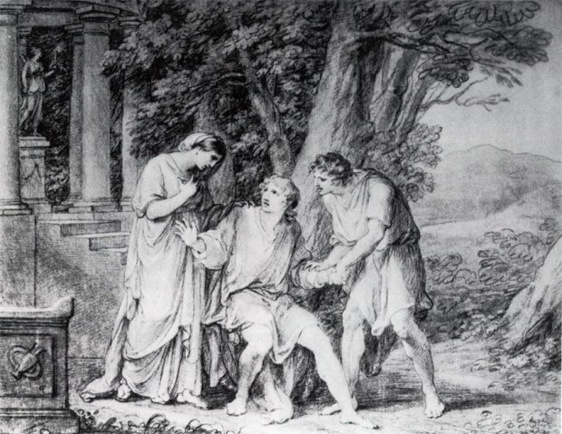 Iphigenie met Pylades en Orest