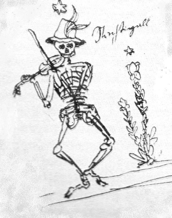 Delius Schwarzer_Geiger_Federzeichnung_Gottfried_Kellers