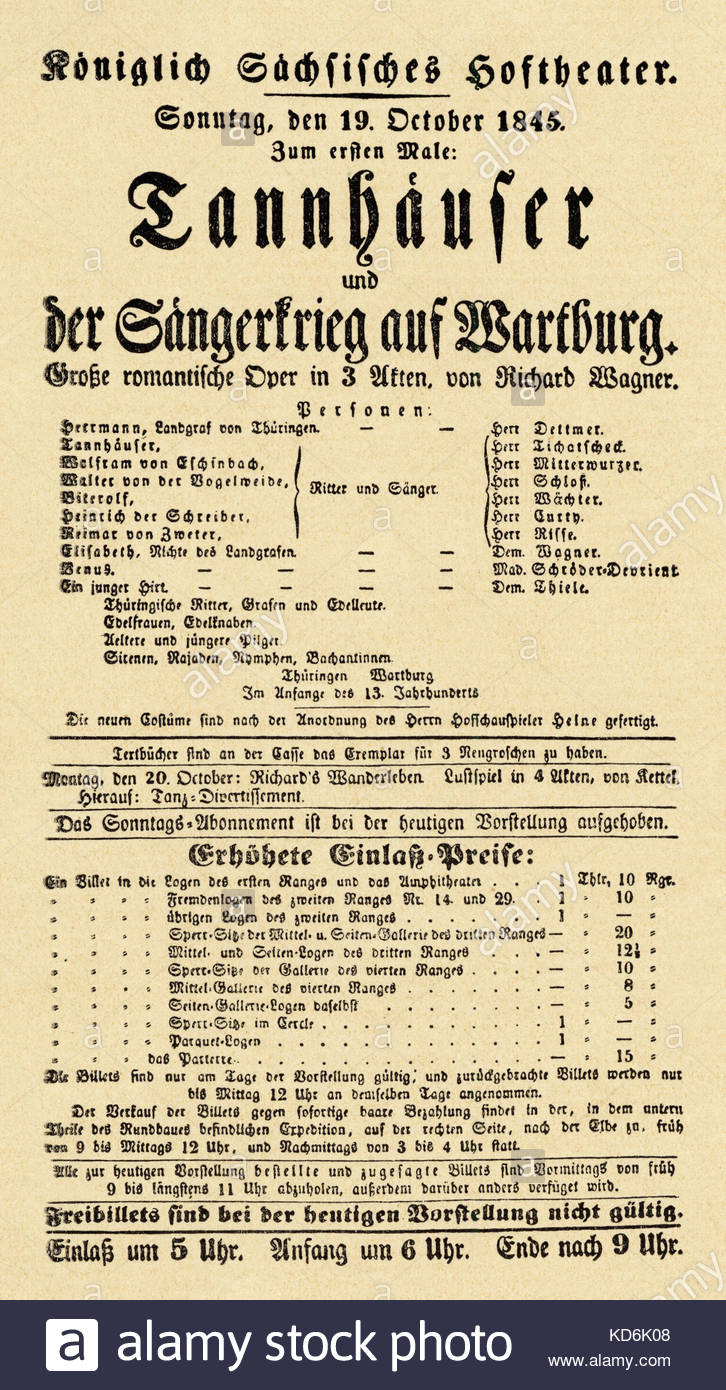 Tannhauser premiere dreseden
