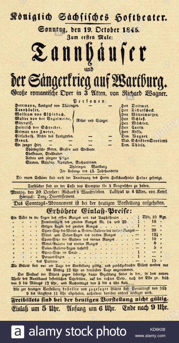 Tannhauser premiere dreseden