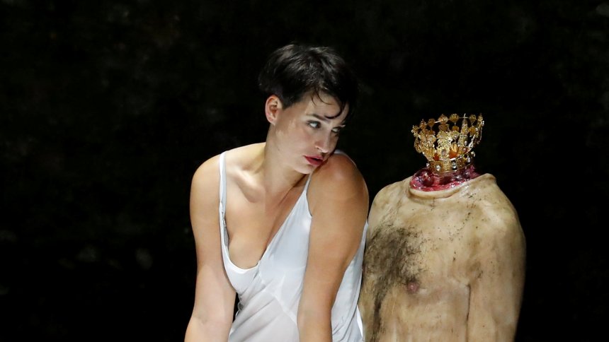 Opera singer Grigorian performs during a dress rehearsal of Richard Strauss' opera "Salome" in Salzburg