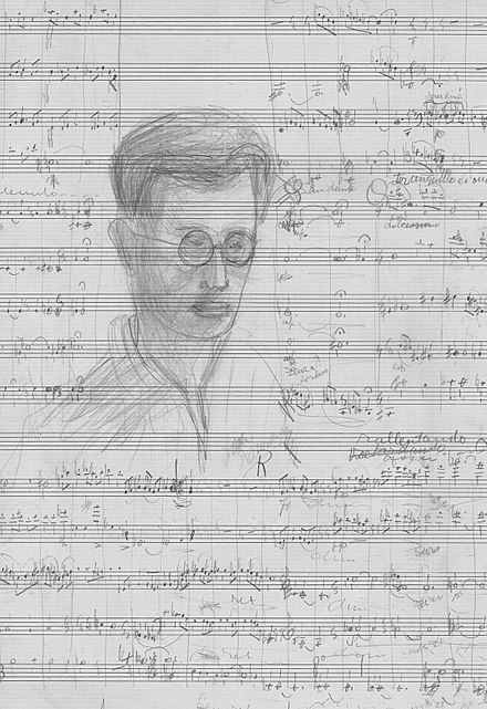 silenced -Zelfportret_op_partituur,_door_Dick_Kattenburg