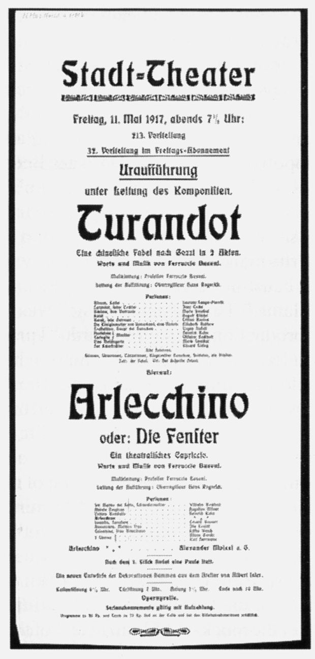 Busoni Turandot-Arlechino_Premier_Poster_600391